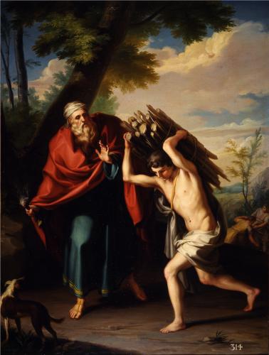 Abraham e Isaac camino del sacrificio