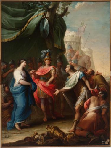 Luceyo, príncipe de Celtiberia, presentando rescate por su prometida/ La continencia de Escipión