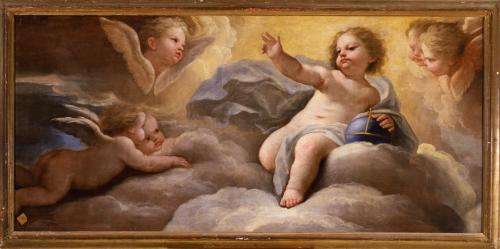 Niño Jesús entre nubes