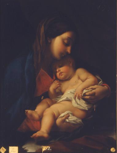 Virgen con el Niño dormido