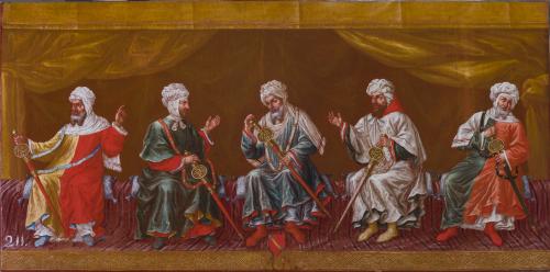 Escena con cinco notables nazaríes (II)