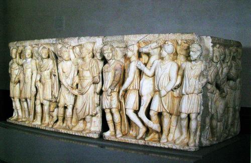 Sarcófago con escenas del mito de Aquiles y Polixena